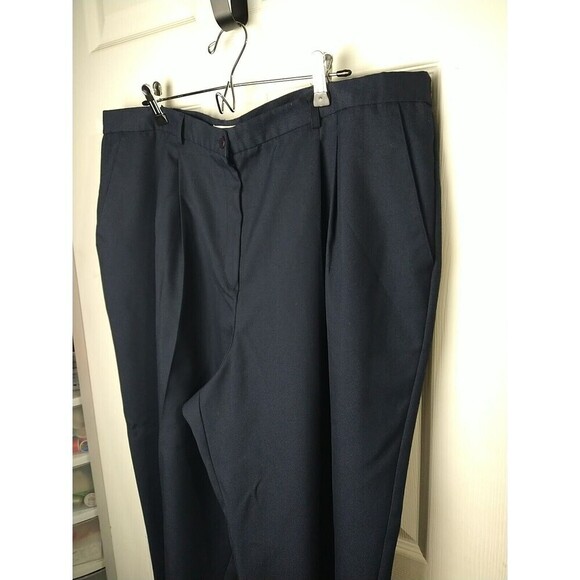 Lord Taylor Blue Pleated Straight Pocket Stretch Waist Pants. Size 22W - Picture 2 of 13